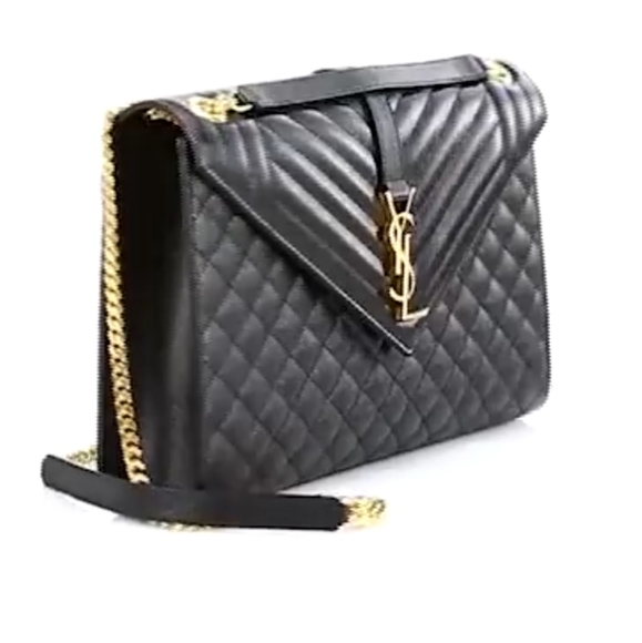 ⛔SOLD⛔ YSL Large Envelope Matelasse Leather Bag - Picture 5 of 7